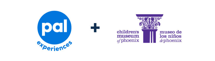 Pal Experiences logo next to Childrens Museum of Phoenix logo